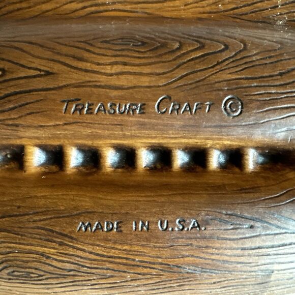 VINTAGE TREASURE CRAFT ASHTRAY LARGE GREEN - Picture 13 of 14